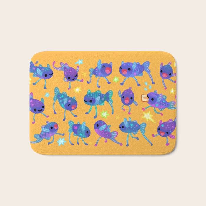Cheerful tripod fish Bath Mat Gallery Image 1