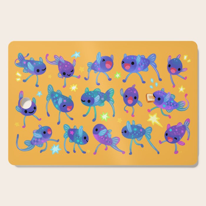 Cheerful tripod fish Cutting Board Gallery Image 1