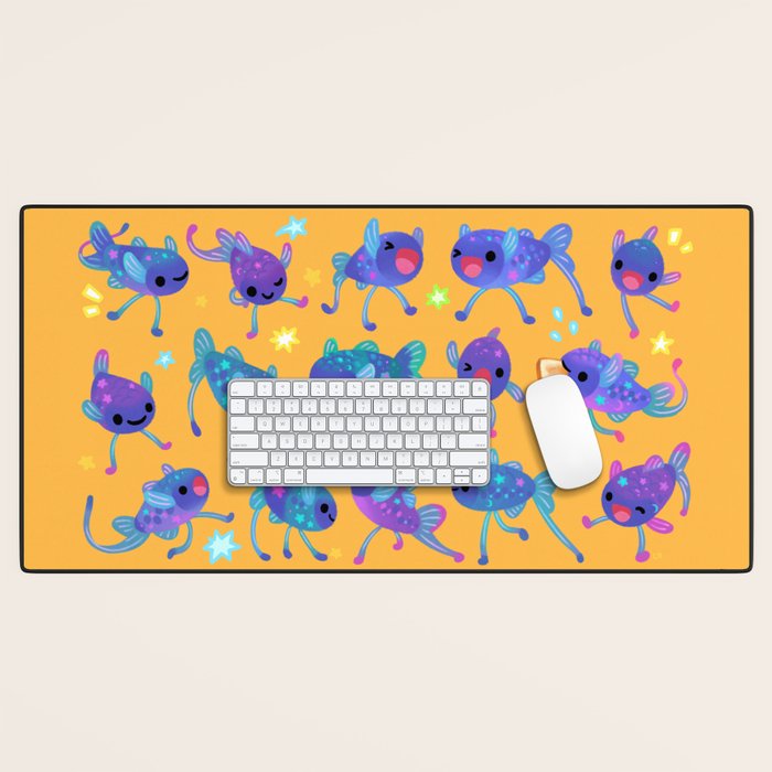 Cheerful tripod fish Desk Mat Gallery Image 1