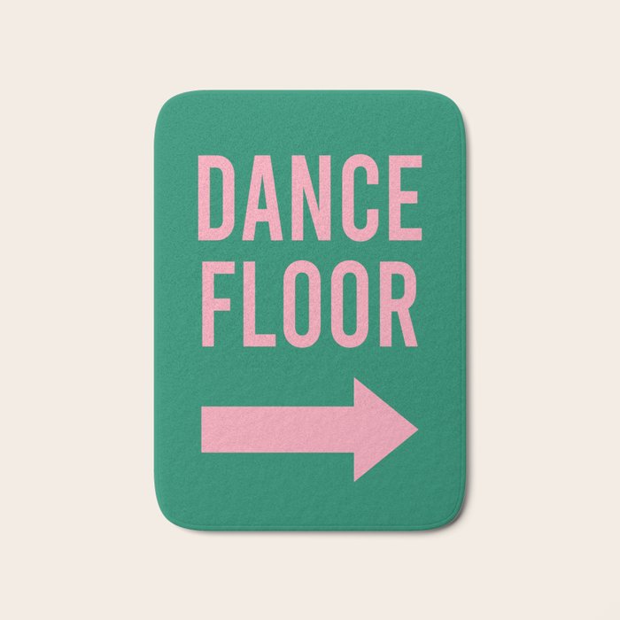 Dance Floor Right Arrow (Green Pink) Bath Mat Gallery Image 1