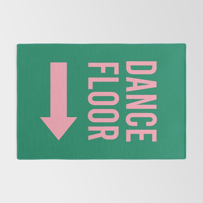 Dance Floor Right Arrow (Green Pink) Rug Gallery Image 2