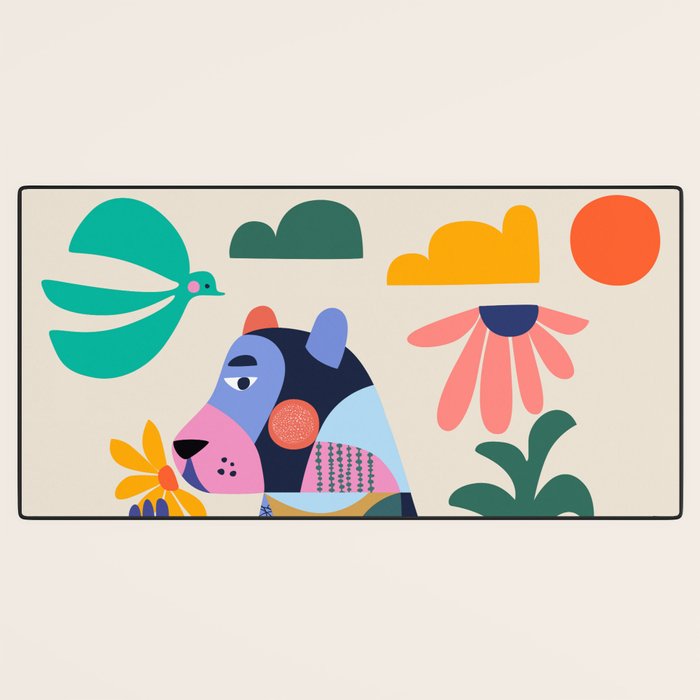 Bear in the bathtub Desk Mat Gallery Image 3