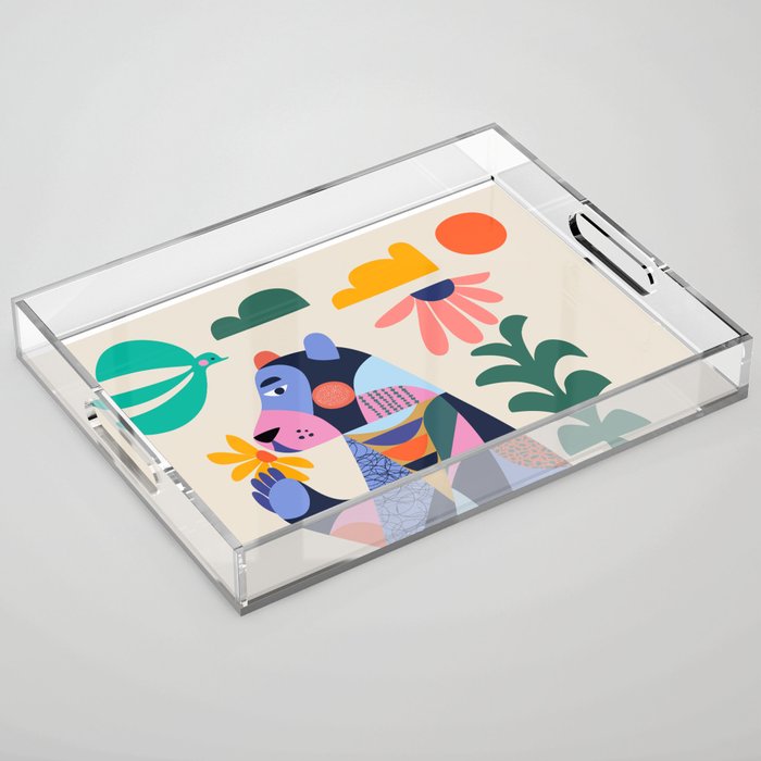 Bear in the bathtub Acrylic Tray Gallery Image 1