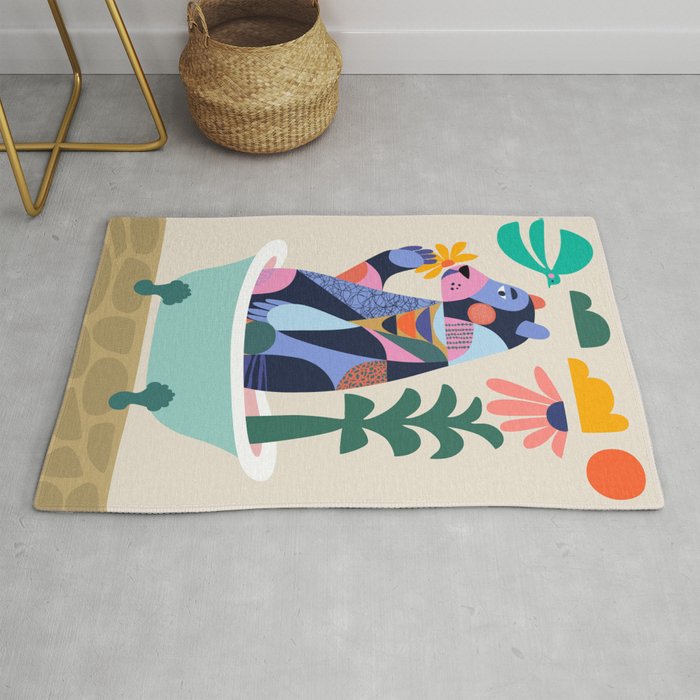 Bear in the bathtub Rug Gallery Image 1