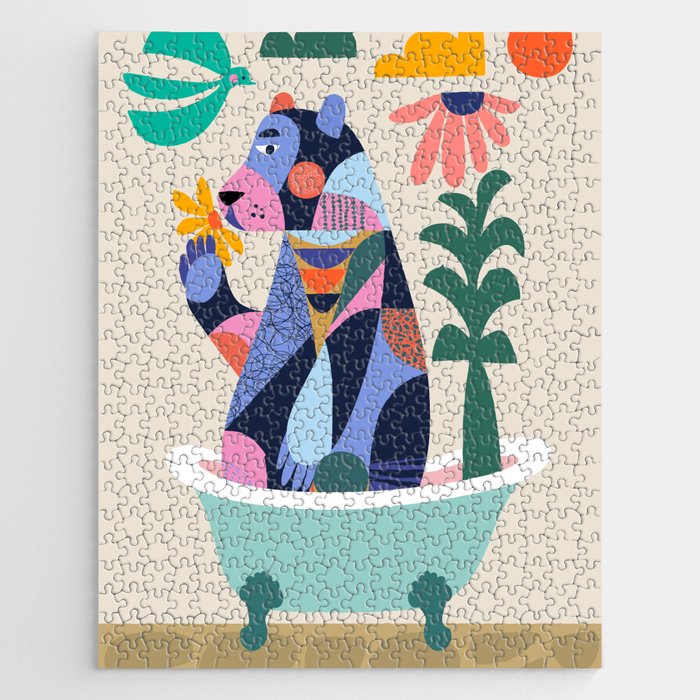 Bear in the bathtub Jigsaw Puzzle Gallery Image 1