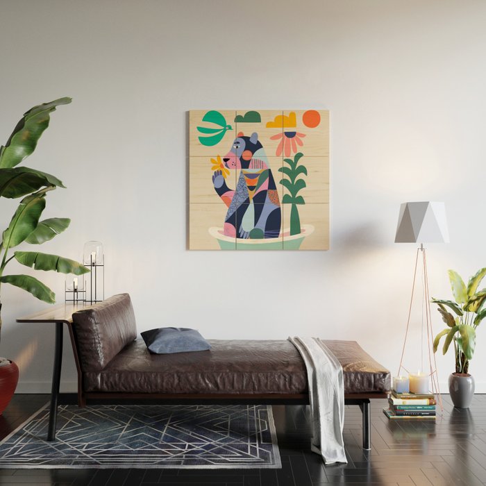 Bear in the bathtub Wood Wall Art Gallery Image 2