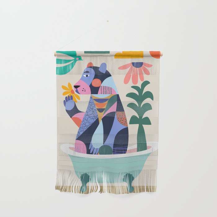 Bear in the bathtub Wall Hanging Gallery Image 1