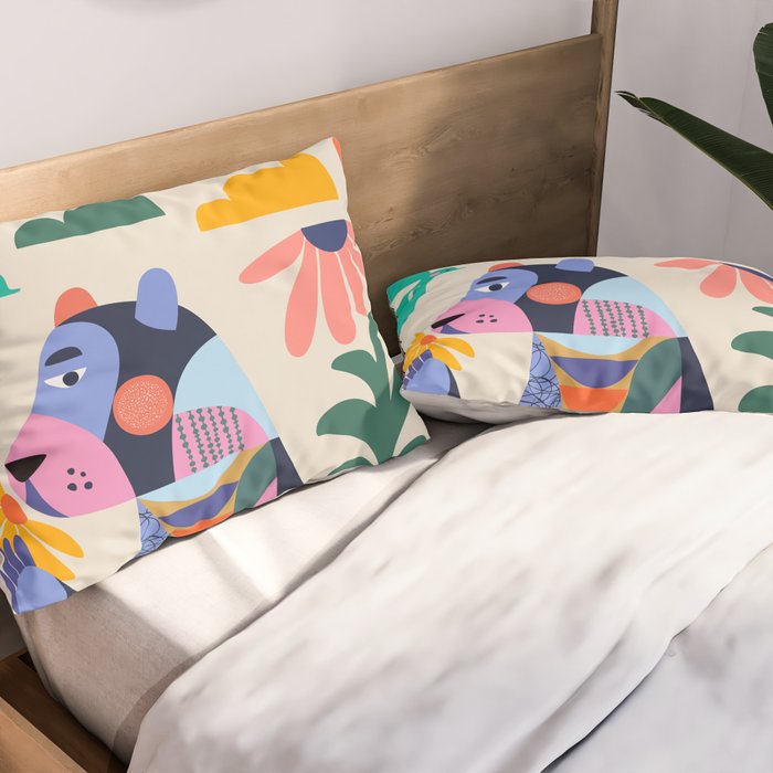 Bear in the bathtub Pillow Sham Gallery Image 2