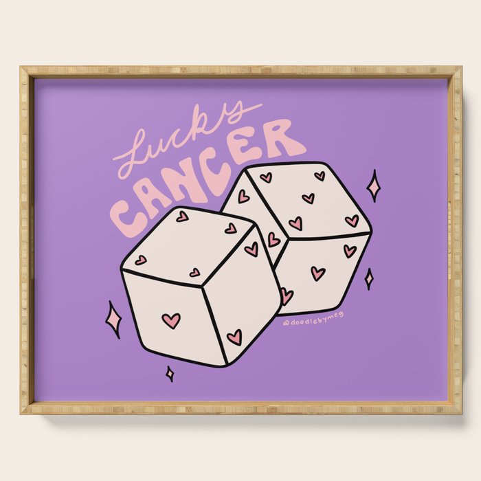 Cancer Dice Serving Tray Gallery Image 1