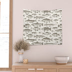 Brown - Freshwater Fish Toile Wall Tapestry Gallery Image 2
