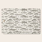 Brown - Freshwater Fish Toile Cutting Board Gallery Image 1
