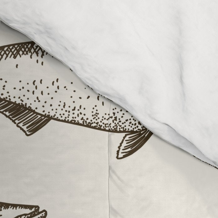 Brown - Freshwater Fish Toile Comforter Gallery Image 4