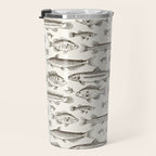 Brown - Freshwater Fish Toile Travel Mug Gallery Image 3