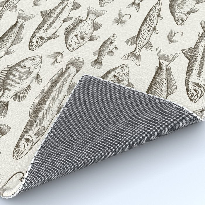 Brown - Freshwater Fish Toile Rug Gallery Image 4
