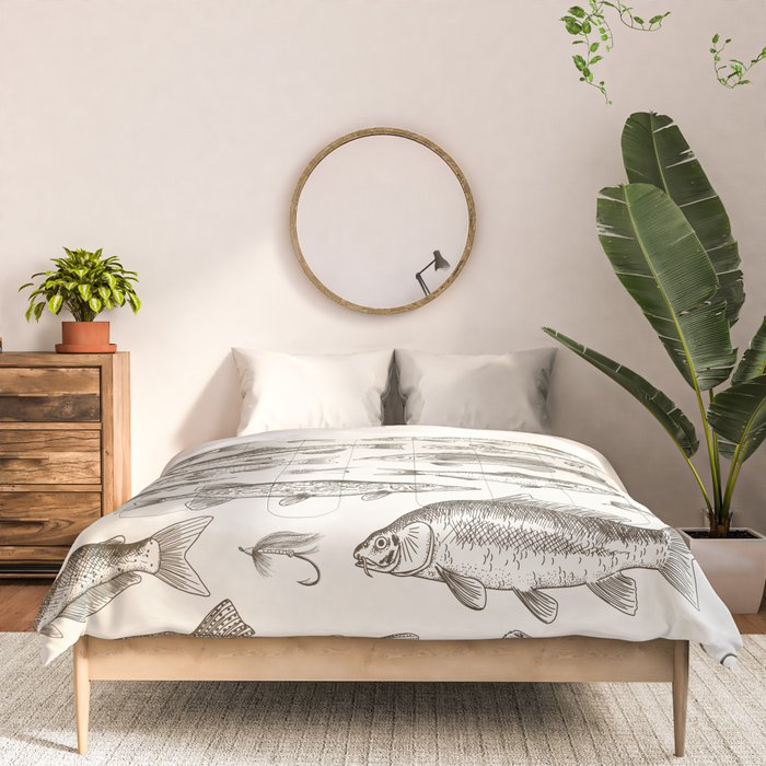 Brown - Freshwater Fish Toile Comforter Gallery Image 3