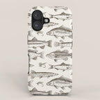 Brown - Freshwater Fish Toile iPhone Case Gallery Image 1