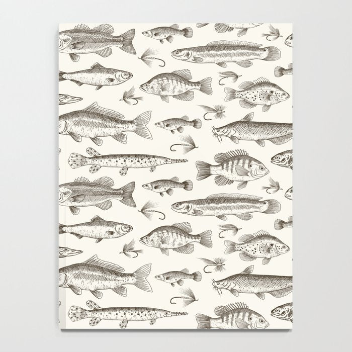Brown - Freshwater Fish Toile Notebook Gallery Image 4