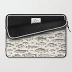 Brown - Freshwater Fish Toile Laptop Sleeve Gallery Image 2