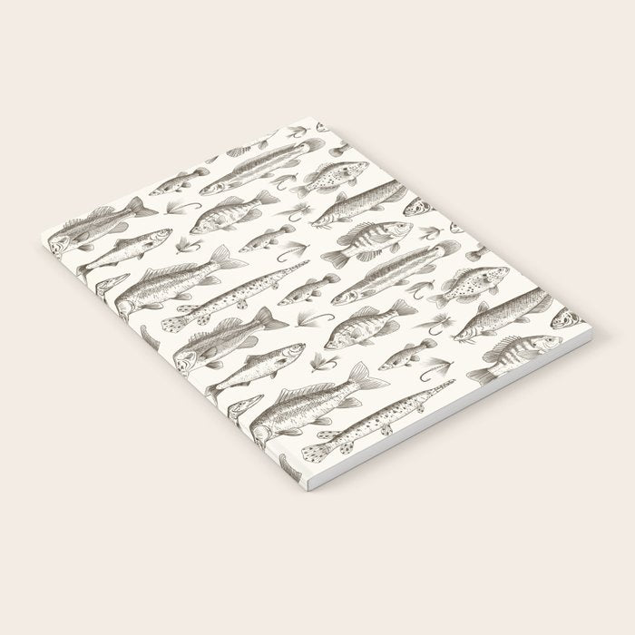 Brown - Freshwater Fish Toile Notebook Gallery Image 2