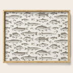 Brown - Freshwater Fish Toile Serving Tray Gallery Image 1