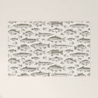 Brown - Freshwater Fish Toile Welcome Mat Gallery Image 1