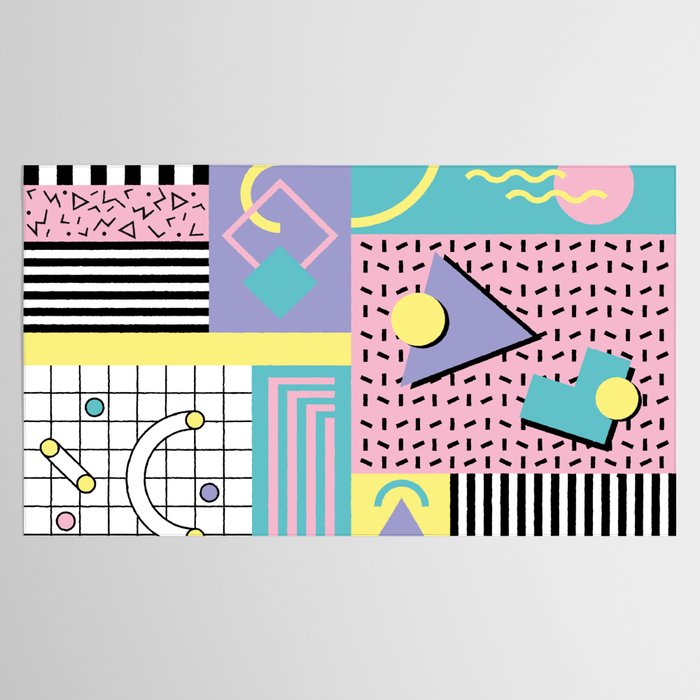 Memphis Pattern 27 - 80s - 90s Retro / 1st year anniversary design Tablecloth Gallery Image 2