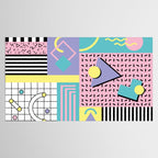 Memphis Pattern 27 - 80s - 90s Retro / 1st year anniversary design Tablecloth Gallery Image 2