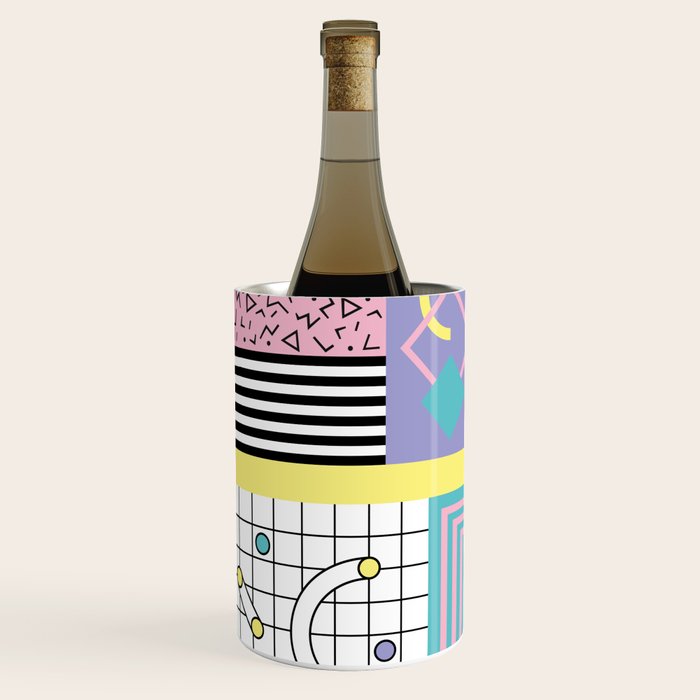 Memphis Pattern 27 - 80s - 90s Retro / 1st year anniversary design Wine Chiller Gallery Image 2