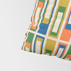 Mid Century Modern Geometric Lexington Ave Multicolored Retro Pattern Pillow Sham Gallery Image 4