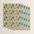Mid Century Modern Geometric Lexington Ave Multicolored Retro Pattern Wrapping Paper Gallery Image 3