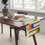 Mid Century Modern Geometric Lexington Ave Multicolored Retro Pattern Table Runner Gallery Image 2