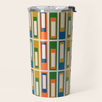 Mid Century Modern Geometric Lexington Ave Multicolored Retro Pattern Travel Mug Gallery Image 2