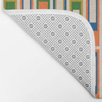 Mid Century Modern Geometric Lexington Ave Multicolored Retro Pattern Bath Mat Gallery Image 2