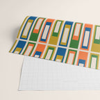Mid Century Modern Geometric Lexington Ave Multicolored Retro Pattern Wrapping Paper Gallery Image 2