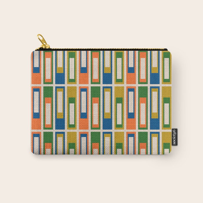 Mid Century Modern Geometric Lexington Ave Multicolored Retro Pattern Carry All Pouch Gallery Image 1