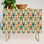 Mid Century Modern Geometric Lexington Ave Multicolored Retro Pattern Credenza Gallery Image 1