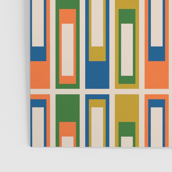 Mid Century Modern Geometric Lexington Ave Multicolored Retro Pattern Poster Gallery Image 3