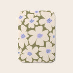 Retro Daisy - cream, purple and dark olive  Bath Mat Gallery Image 1