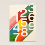 Retro Numbers Stationery Card Gallery Image 2
