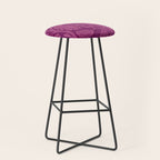 Peacock Dreams - berry Stool Gallery Image 1