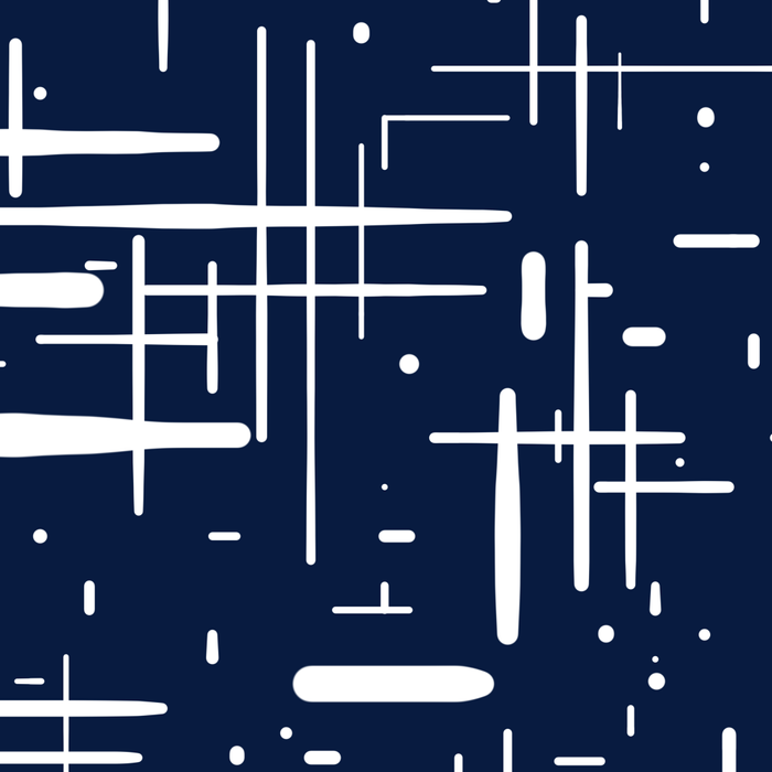 Mid-Century Modern Kinetikos Pattern in Nautical Navy Blue and White Coffee Mug Gallery Image 2