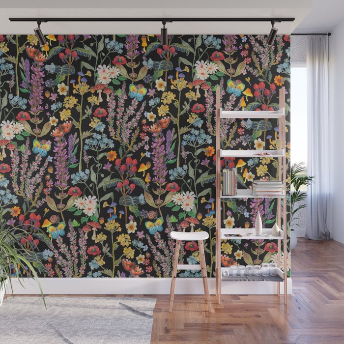 Wild Flowers Paradise Wall Mural Gallery Image 1