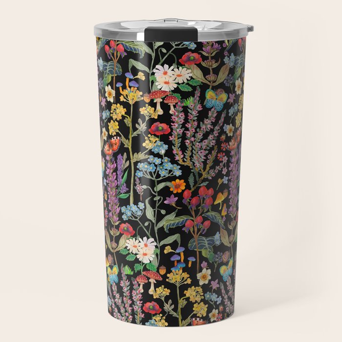 Wild Flowers Paradise Travel Mug Gallery Image 1