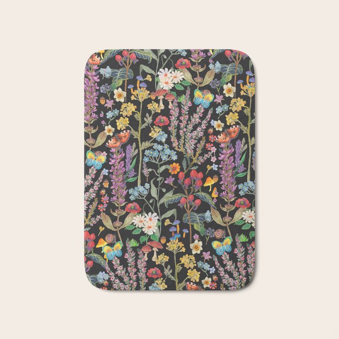 Wild Flowers Paradise Bath Mat Gallery Image 1