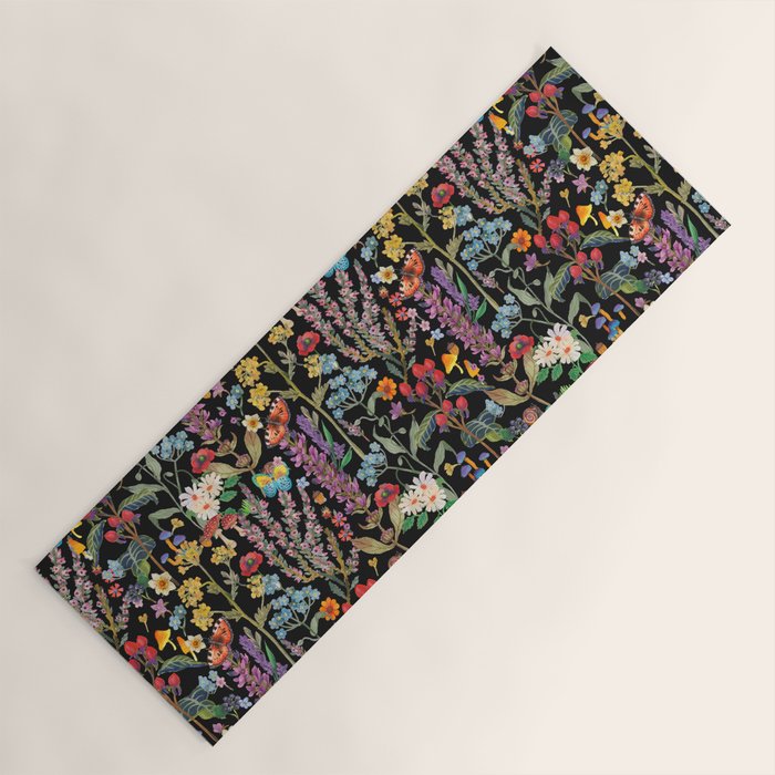 Wild Flowers Paradise Yoga Mat Gallery Image 1