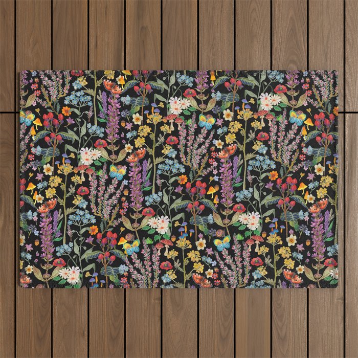 Wild Flowers Paradise Outdoor Rug Gallery Image 1