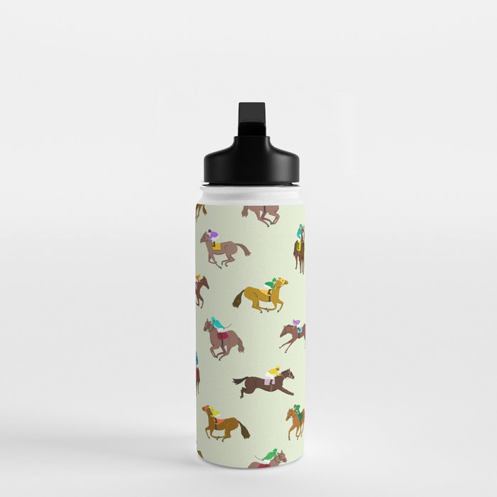 Off to the Horse Races (Mint) Water Bottle Gallery Image 3