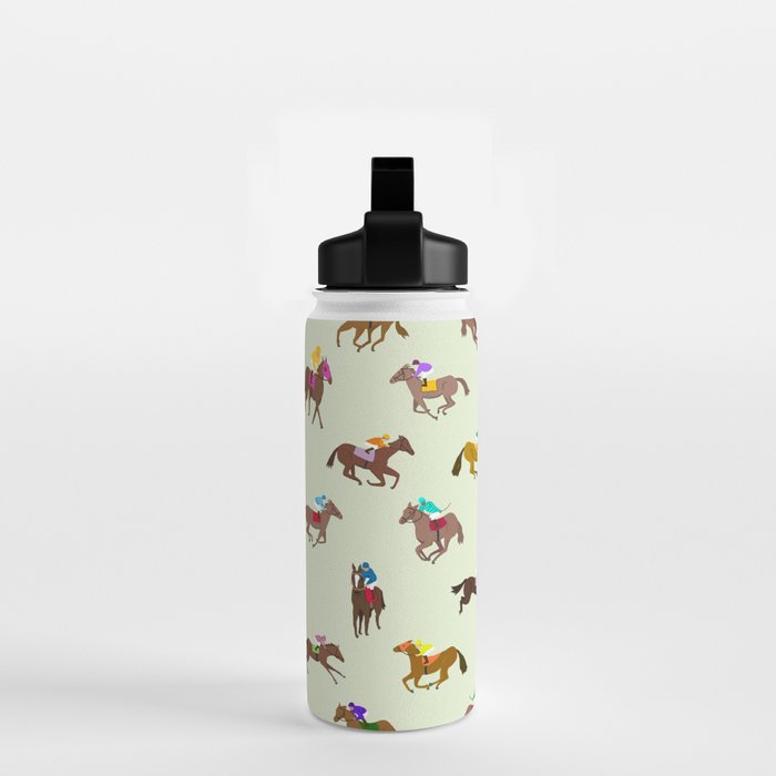 Off to the Horse Races (Mint) Water Bottle Gallery Image 2
