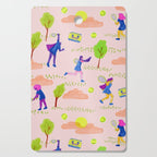 Let's Play Tennis in Peachy Pink Cutting Board Gallery Image 1
