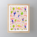 Let's Play Tennis in Peachy Pink Mini Art Print Gallery Image 1